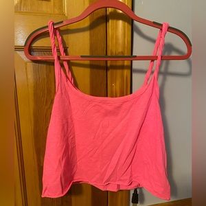 NWT aerie hot pink crop top